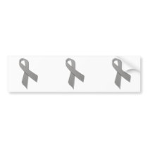 gray awareness ribbon bumper stickers