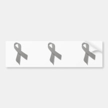 gray awareness ribbon bumper stickers