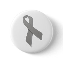 gray awareness ribbon pinback button