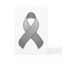 Gray Awareness Ribbon Card
