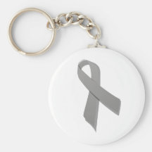 gray awareness ribbon key chain