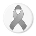 Gray Awareness Ribbon Magnet