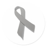 gray awareness ribbon sticker