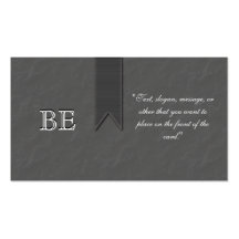 Gray Awareness Support Ribbon Business Cards
