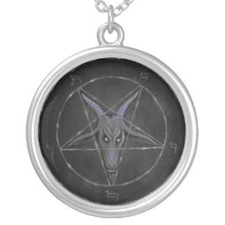 Gray Baphomet Sterling Silver Necklace necklace
