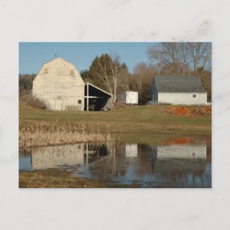 Gray Barn - Reflections of Serenity postcard
