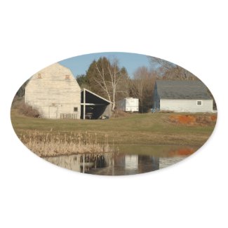Gray Barn - Reflections of Serenity sticker
