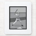 Gray Baseball Batter Logo