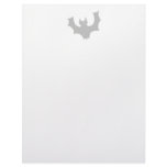 Gray Bat Cartoon Custom Letterhead