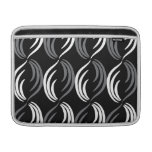 Gray,Black And White Modern Abstract Pattern Sleeves For MacBook Air