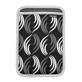 Gray,Black And White Modern Abstract Pattern iPad Mini Sleeves