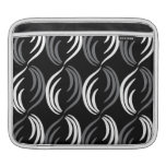 Gray,Black And White Modern Abstract Pattern Sleeves For iPads