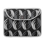 Gray,Black And White Modern Abstract Pattern Sleeves For MacBooks