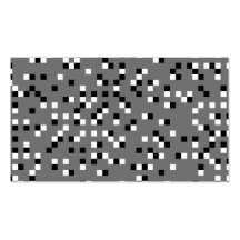 Gray, Black and White Square Dots Pattern. Business Card