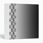Gray, Black and White Squares Pattern. Binders
