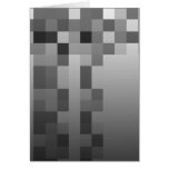 Gray, Black and White Squares Pattern. Cards