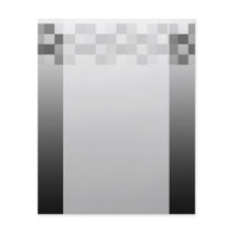 Gray, Black and White Squares Pattern. Full Color Flyer