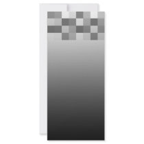 Gray, Black and White Squares Pattern. Custom Rack Cards