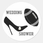 Gray & Black Football Themed Envelope Seal Stickers