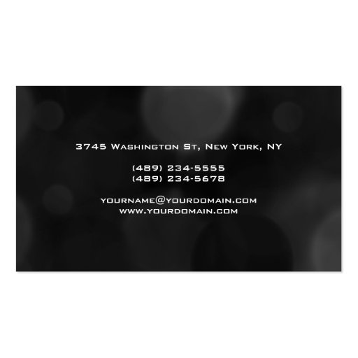 Gray Black Monogram Manager Business Card (back side)