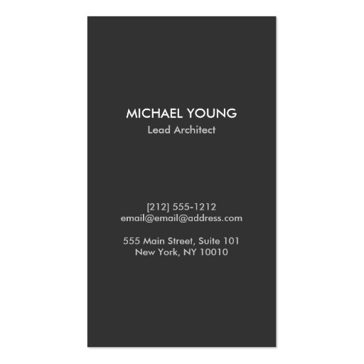 GRAY BLOCKS LOGO for Architects, Builders, Design Business Card Templates (back side)