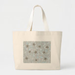 Gray Blue Bubbles & Silver Stars Canvas Bags