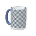 Gray Blue Diagonal Mug by stellerangel Gray Blue Diagonal Mug