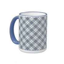 Gray Blue Diagonal Mug by stellerangel Gray Blue Diagonal Mug