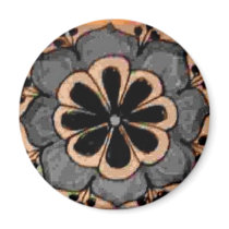 Gray Blue Flower Mexican Tile magnets