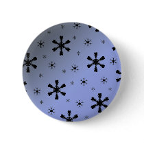 Gray Blue Snowflakes Button buttons