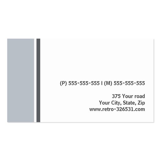 Gray border modern stylish white business card templates (back side)