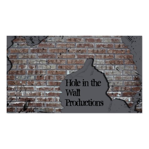Gray Brick Wall Business Card (front side)