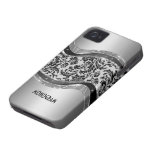 Gray Brushed Aluminum Look & DamasksPattern casemate cases