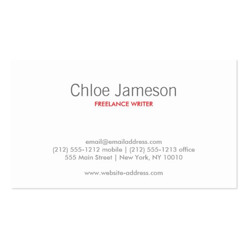 Gray Bubbles with Red Bar Business Card Design (back side)