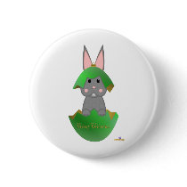 Gray Bunny Green Christmas Ornament Merry Christma buttons