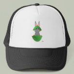 Gray Bunny Green Christmas Ornament Merry Christma