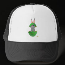 Gray Bunny Green Christmas Ornament Merry Christma