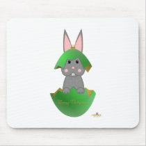 Gray Bunny Green Christmas Ornament Merry Christma mousepads by animalacres Gray Bunny Green Christmas Ornament Merry Christma mousepads