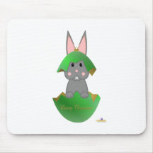 Gray Bunny Green Christmas Ornament Merry Christma Mouse Mats