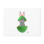 Gray Bunny Green Christma...