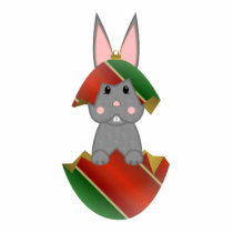 Gray Bunny In A Christmas Ornament photo sculptures by mydeas Gray Bunny In A Christmas Ornament photo sculptures