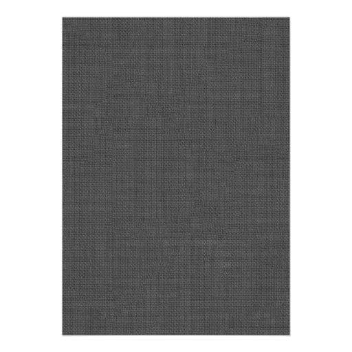 Gray Burlap Wedding Invitation