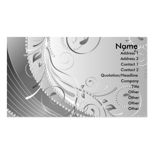 gray business card (front side)