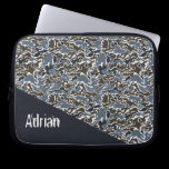 gray camouflage army laptop sleeves