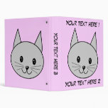 Gray Cat Cartoon. Binder