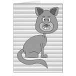 Gray Cat. Greeting Card