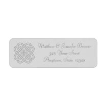 Gray Celtic Knot Thin Envelope Address Labels