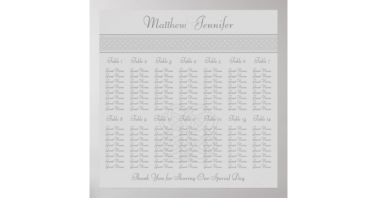 The Knot Wedding Registry Seating Chart