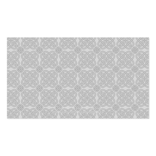 Gray Celtic Knot Wedding Table Place Cards Business Cards (back side)