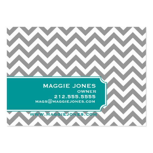 Gray Chevron Business Card (back side)